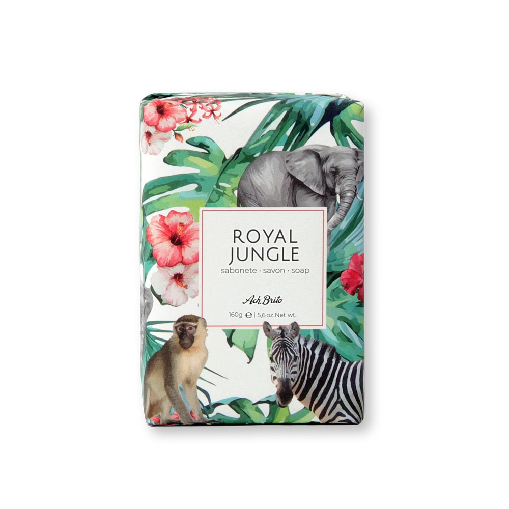 Savon argile verte à personnaliser 160g ROYAL JUNGLE Gris clair
